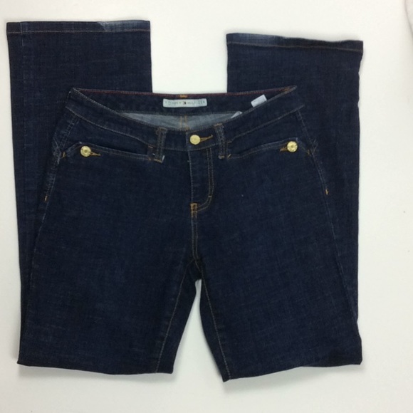 Tommy Hilfiger Ladies Dark Cotton Blend Jeans Sz 6 - Picture 3 of 8